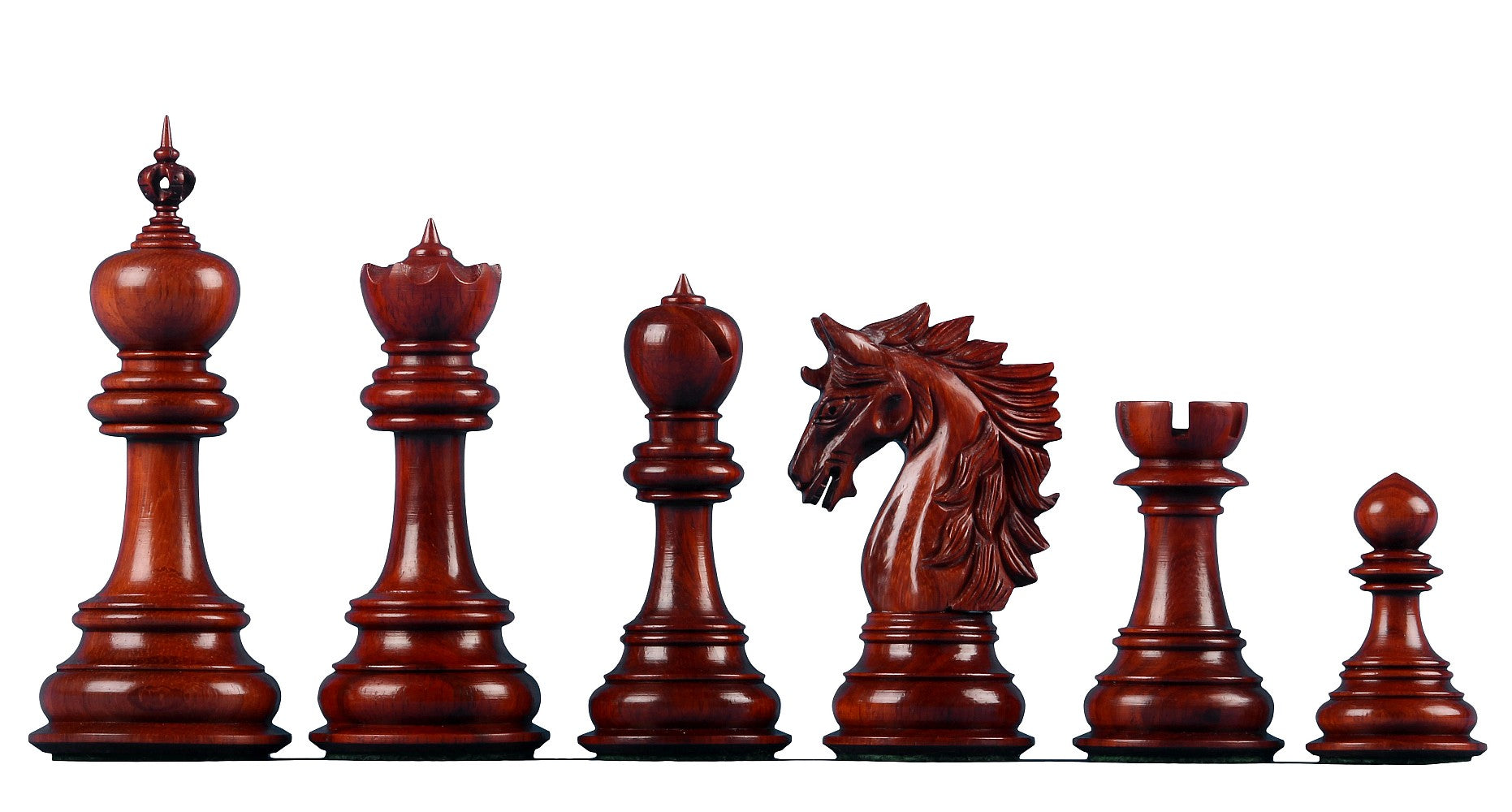 Piezas de ajedrez Dubliner Montgoy Padauk de 5 pulgadas