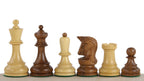 Piezas de ajedrez de acacia de Dubrovnik de 9,5 cm, estilo Bobby Fischer