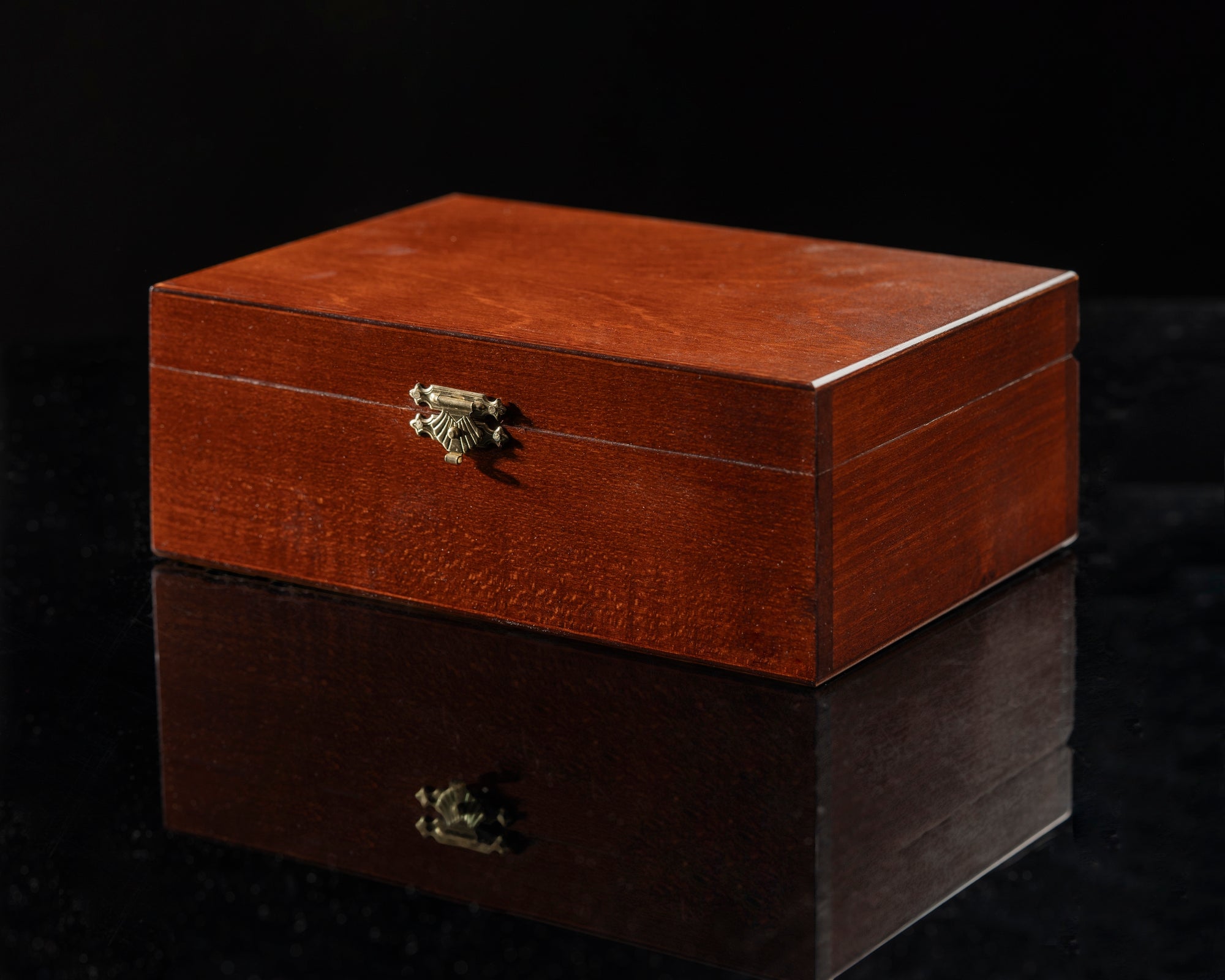 Caja de ajedrez de madera compatible con Staunton n.° 6, acabado oscuro