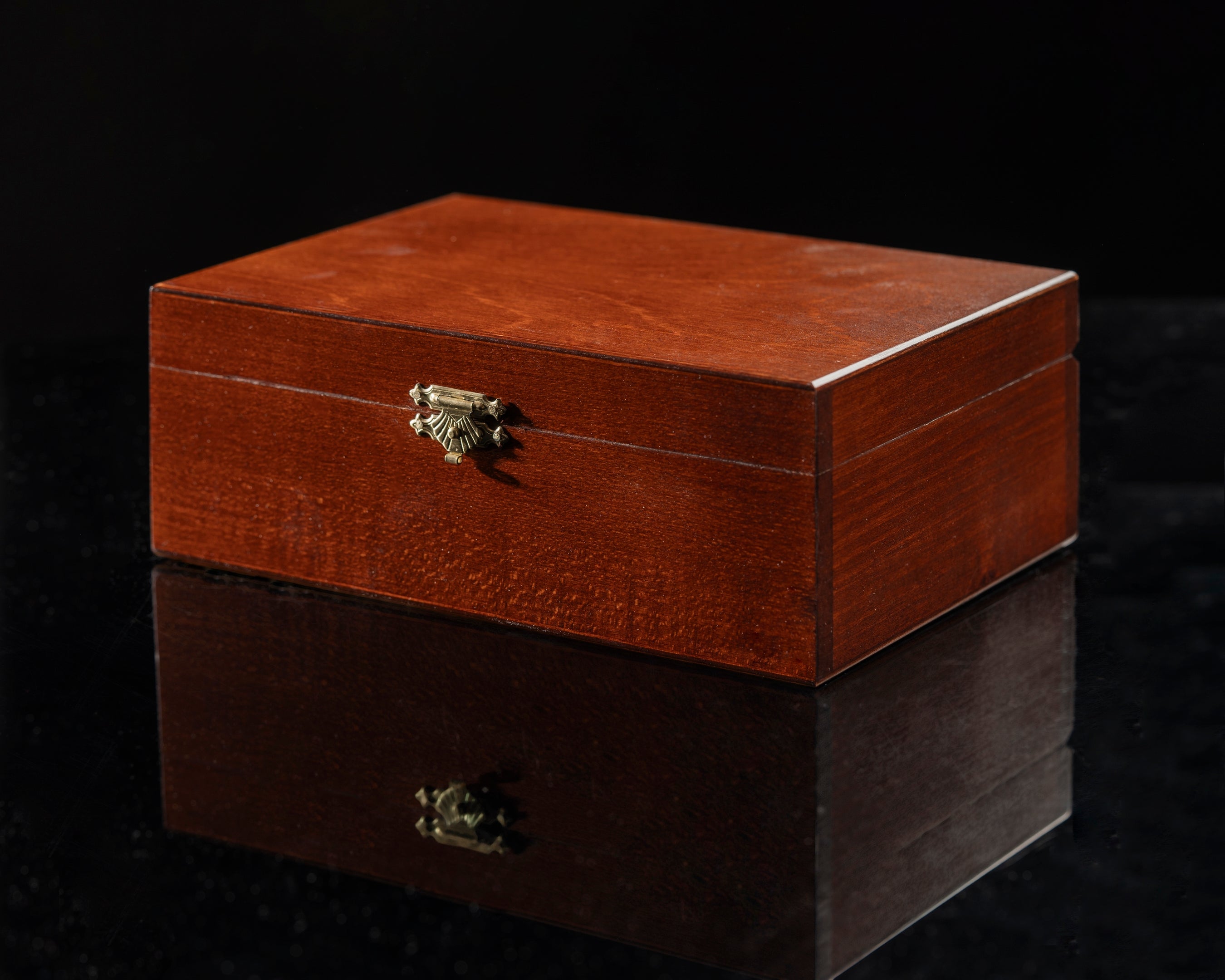 Caja de ajedrez de madera compatible con Staunton n.° 6, acabado oscuro