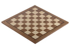 Tablero de ajedrez de nogal y sicomoro de 48,9 x 48,9 cm con casillas de 5 cm (sin anotaciones)