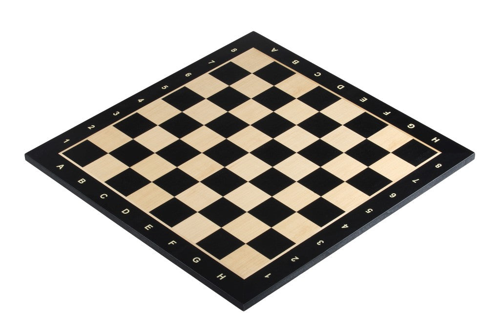 Tablero de ajedrez de arce y negro ebonizado de 20,5″ (con notación)