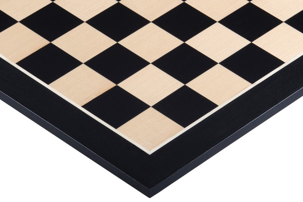 Tablero de ajedrez de caoba negra y arce de 18,9″ (sin anotaciones)