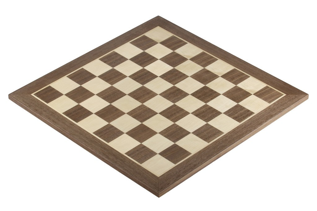 Tablero de ajedrez de madera de nogal y arce, estilo torneo, 15,75"