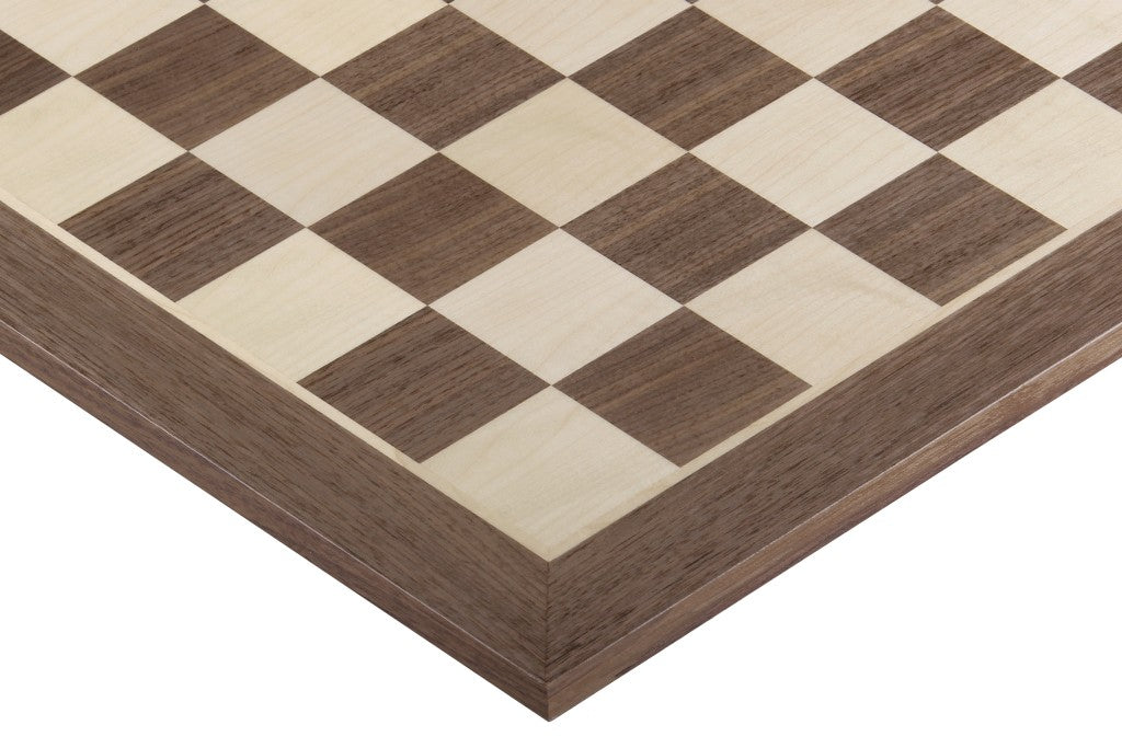 Tablero de ajedrez de madera de nogal y arce, estilo torneo, 15,75"