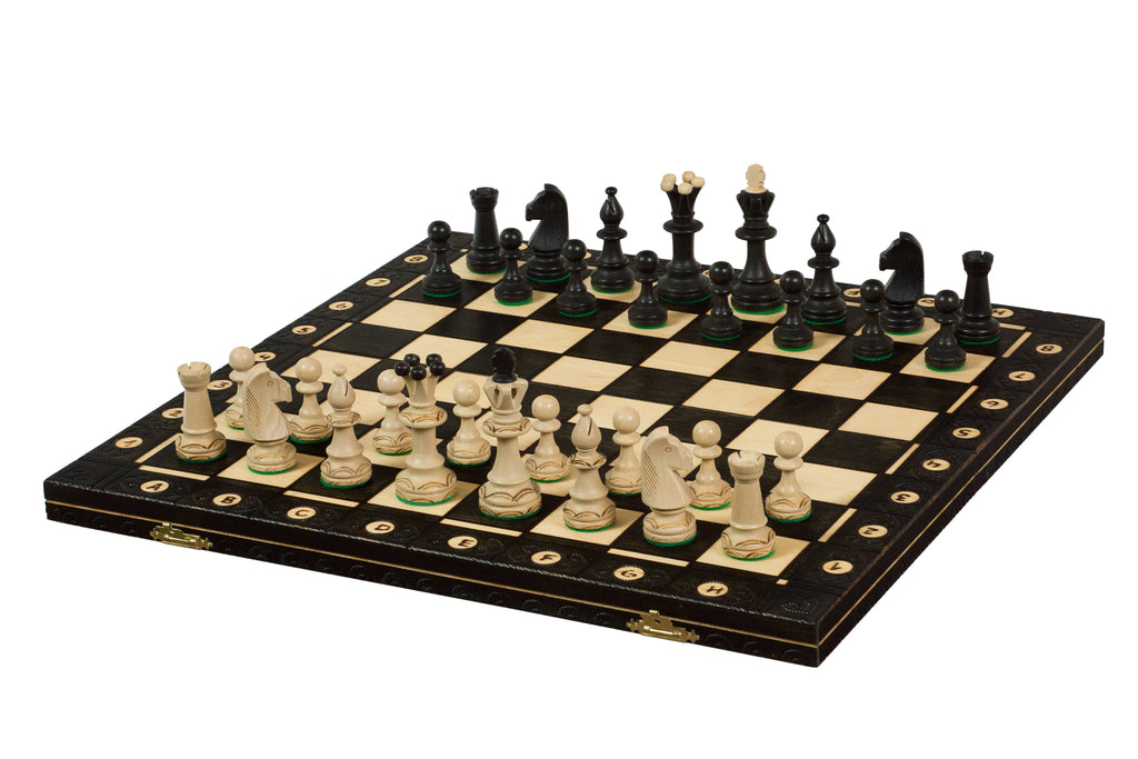 Juego de ajedrez Cónsul, hecho a mano, con piezas pesadas de 3,15 pulgadas, tamaño rey