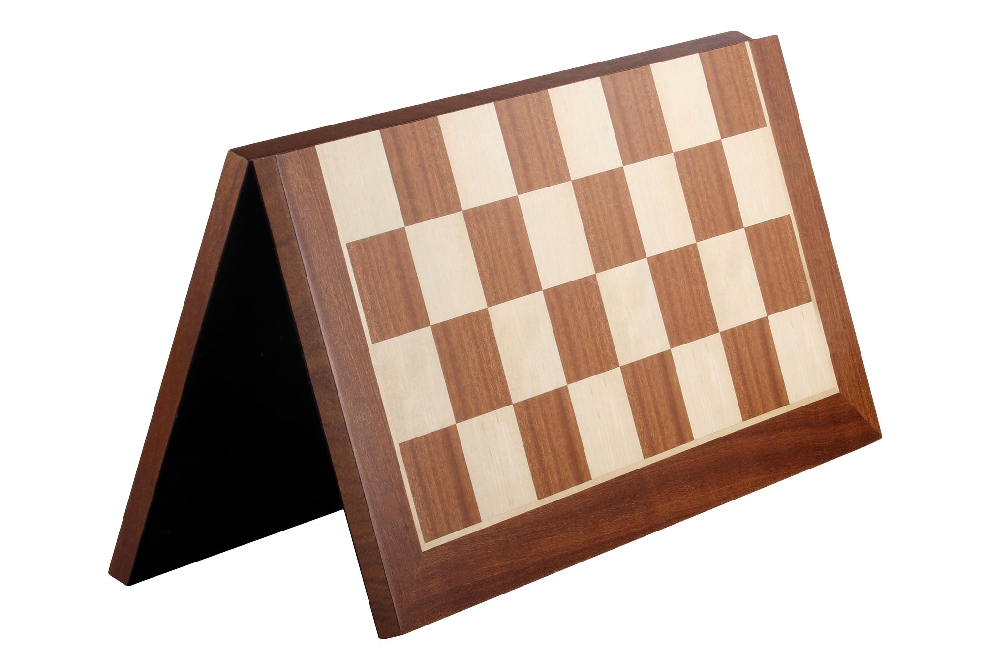 Tablero de ajedrez plegable de caoba y arce con notación – Tamaño de torneo de 21,25″