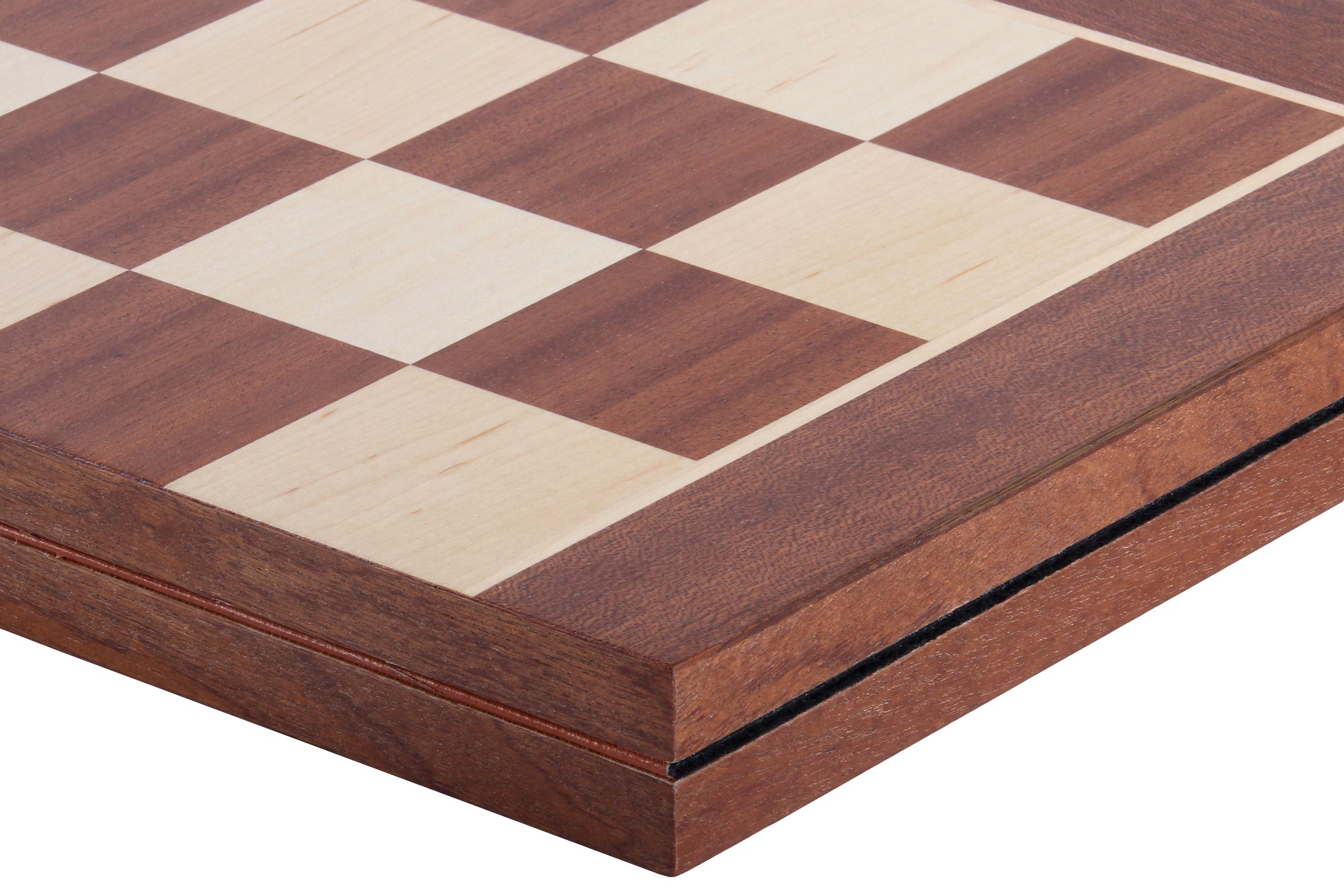 Tablero de ajedrez plegable de caoba y arce con notación – Tamaño de torneo de 21,25″