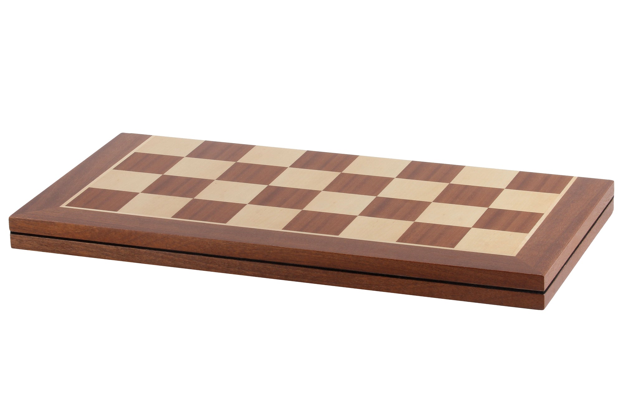 Tablero de ajedrez plegable de caoba y arce con notación – Tamaño de torneo de 21,25″