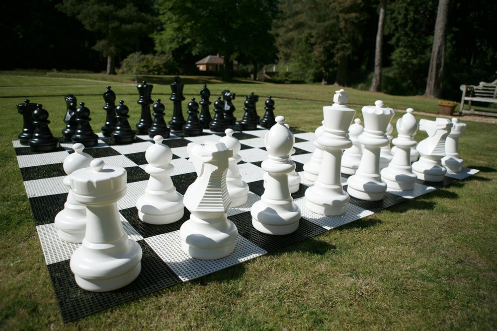 Juego de ajedrez gigante para jardín con tablero de plástico de 25 pulgadas tamaño King