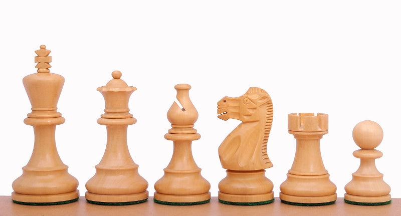 Piezas de ajedrez clásicas: Rey de 8,9 cm, ebonizado y boj