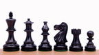 Piezas de ajedrez clásicas: Rey de 9,5 cm, ebonizado y boj