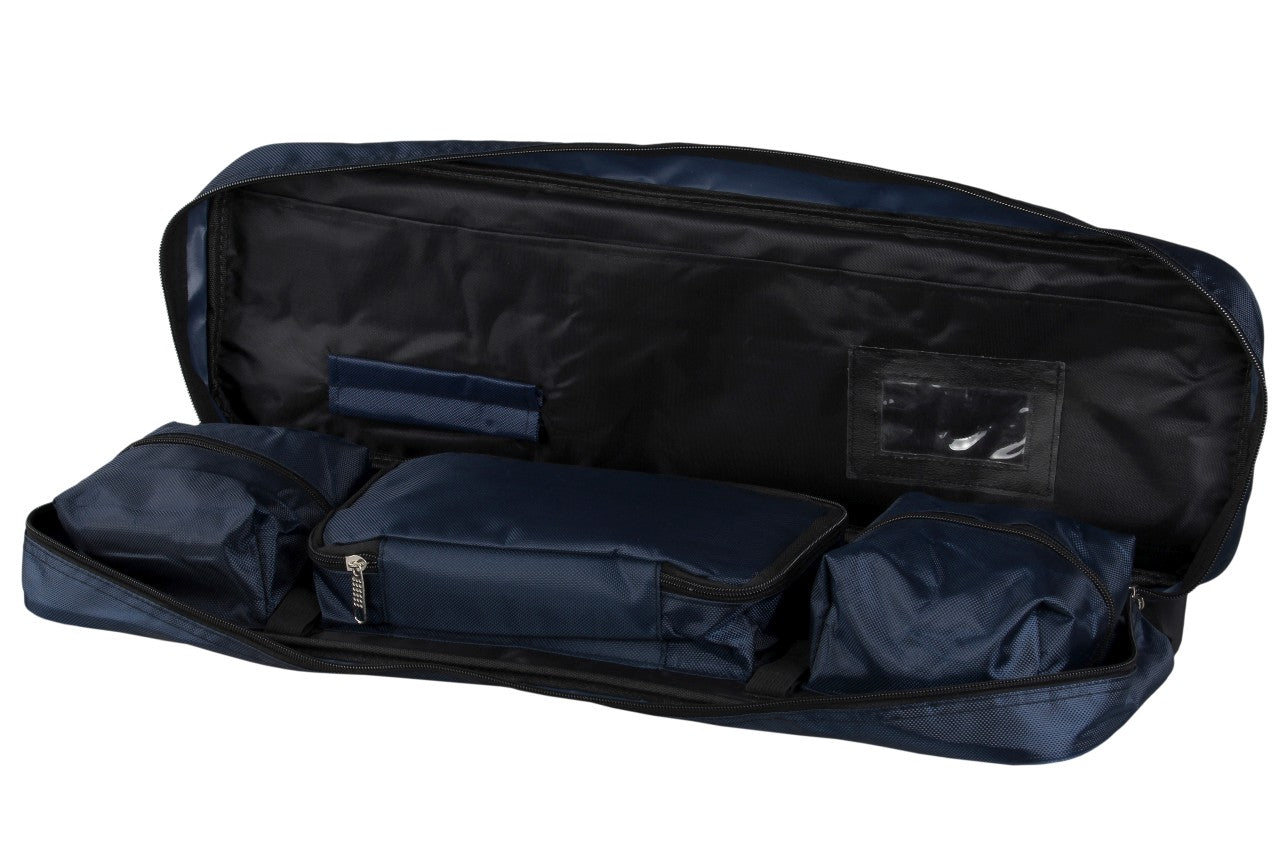 Bolsa de ajedrez azul marino para tablero, piezas y reloj – 61 x 23 cm