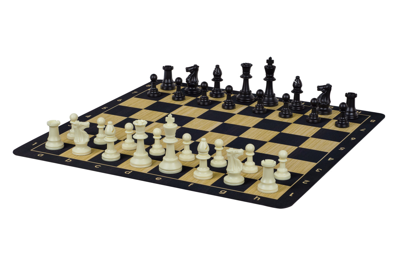 Tablero de ajedrez enrollable de torneo de 20″ – Estilo arce y ébano