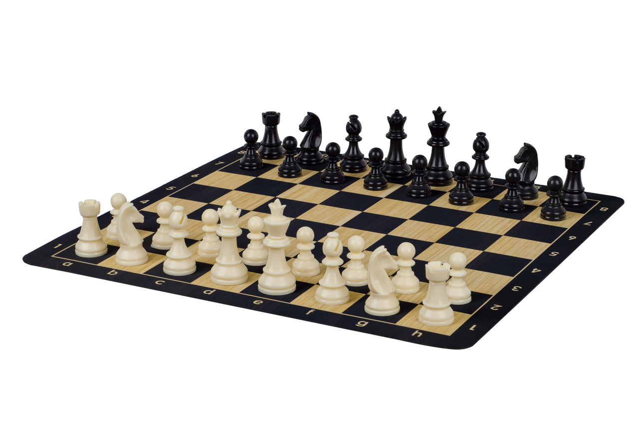 Tablero de ajedrez enrollable de torneo de 20″ – Estilo arce y ébano