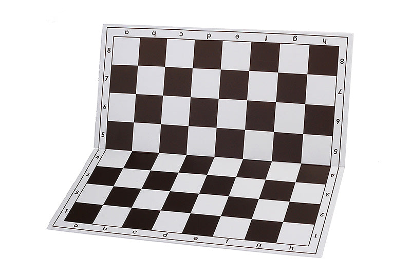 Tablero de ajedrez plegable de plástico blanco y marrón de 20″ con anotación