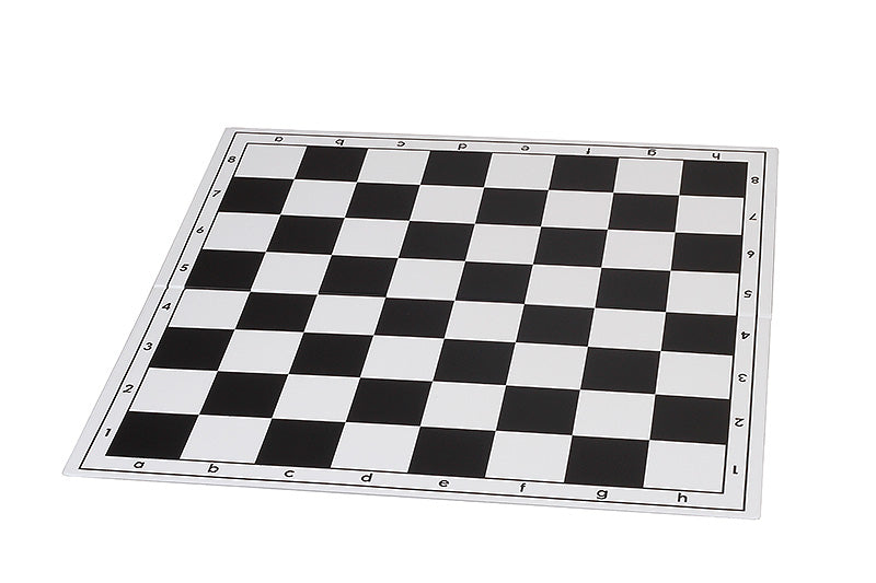 Tablero de ajedrez plegable de plástico blanco y marrón de 20″ con anotación