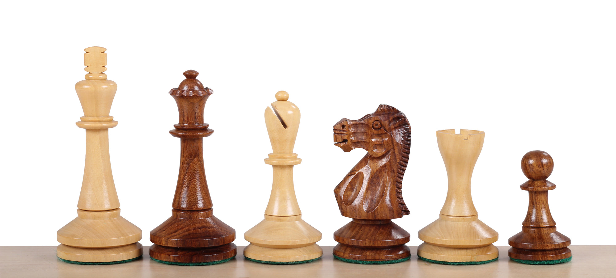 Piezas de ajedrez Blackmore – Rey de 9,5 cm, acacia y boj
