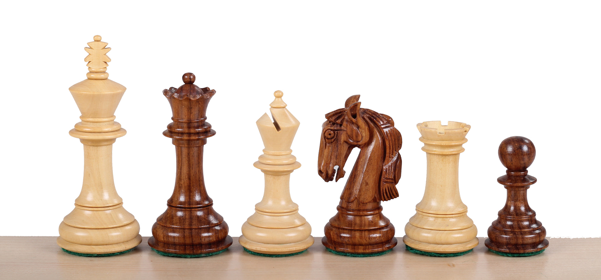 Piezas de ajedrez Staunton de Colombia: Rey de 3,5", Acacia y Boj