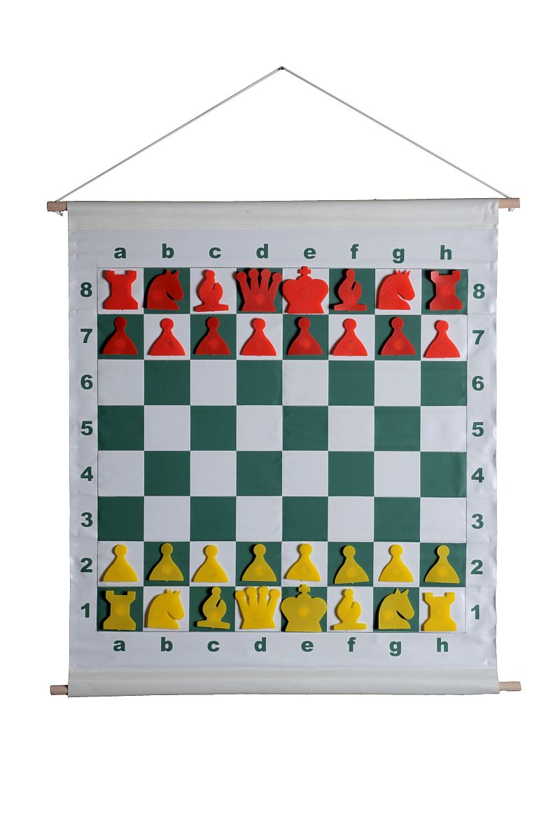 Juego de ajedrez magnético enrollable de demostración: 66 × 66 cm