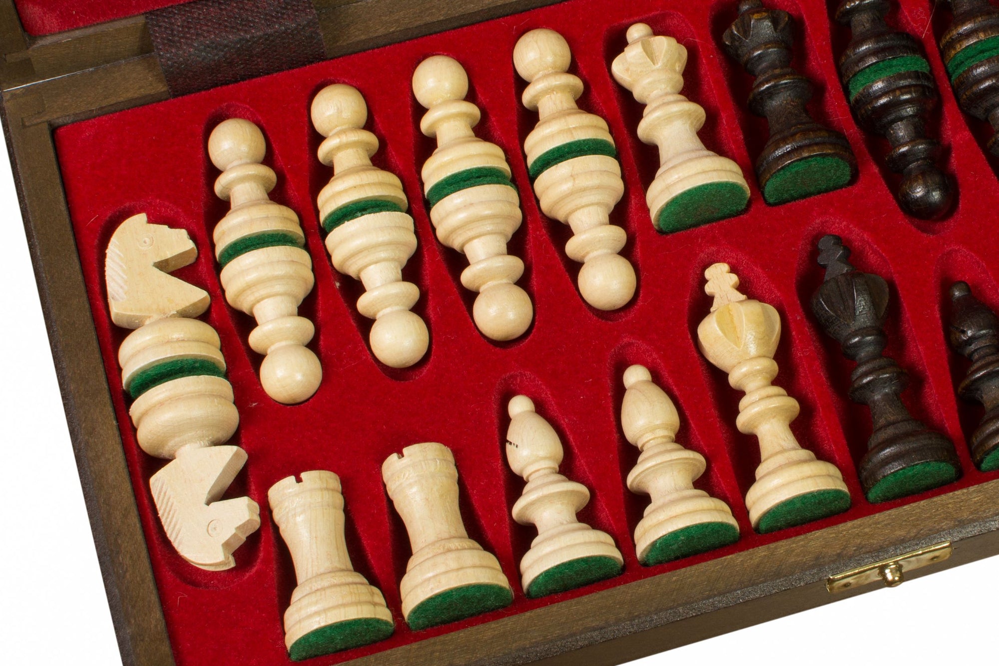 Caja de ajedrez de madera con inserto de 13,8″ – Cuadrados de 35 mm