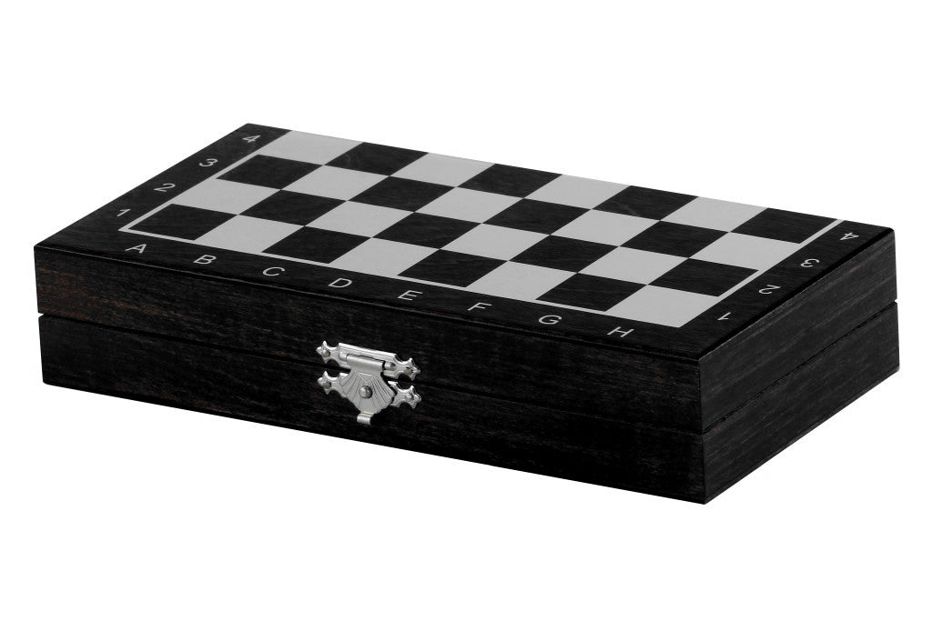 Mini ajedrez magnético de madera negro (1,18" King)