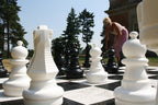 Juego de ajedrez gigante para jardín con tablero de plástico de 25 pulgadas tamaño King